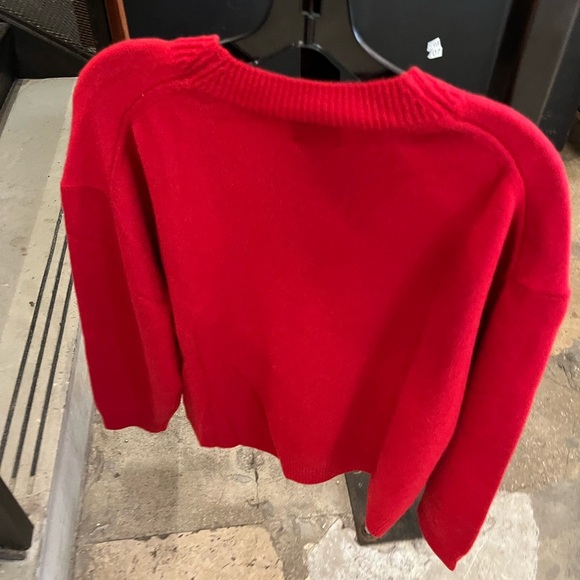 NWT ANINE BING Lee Cashmere Crewneck Sweater Scarlet Red - Picture 8 of 8